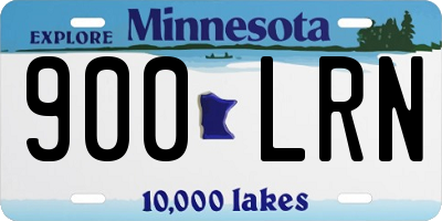 MN license plate 900LRN