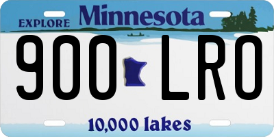 MN license plate 900LRO