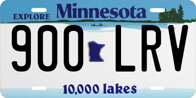 MN license plate 900LRV