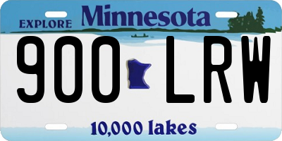 MN license plate 900LRW
