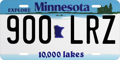 MN license plate 900LRZ