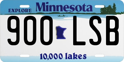 MN license plate 900LSB
