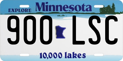 MN license plate 900LSC