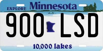 MN license plate 900LSD