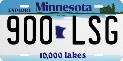 MN license plate 900LSG