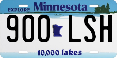 MN license plate 900LSH