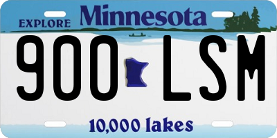 MN license plate 900LSM