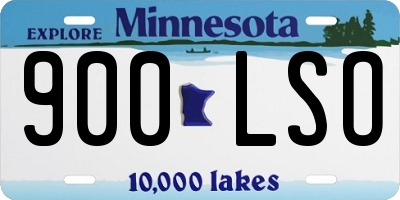 MN license plate 900LSO