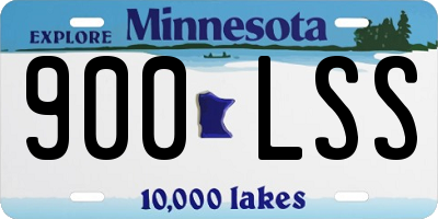 MN license plate 900LSS