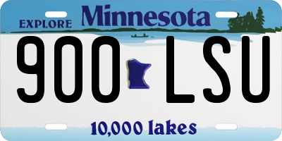 MN license plate 900LSU