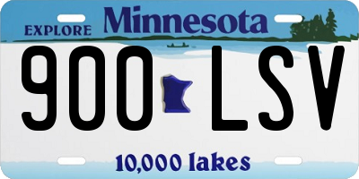 MN license plate 900LSV