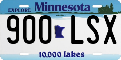 MN license plate 900LSX