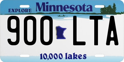 MN license plate 900LTA