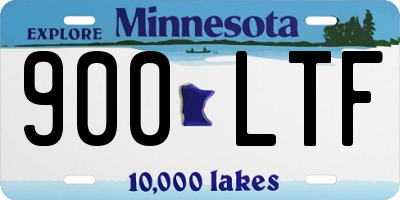 MN license plate 900LTF