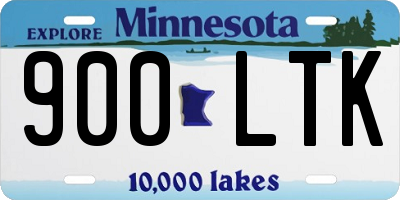 MN license plate 900LTK