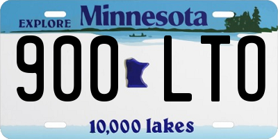 MN license plate 900LTO