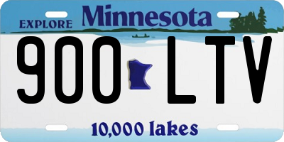 MN license plate 900LTV