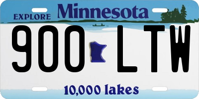 MN license plate 900LTW