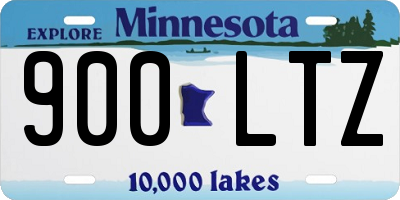 MN license plate 900LTZ