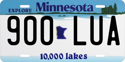 MN license plate 900LUA