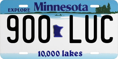 MN license plate 900LUC