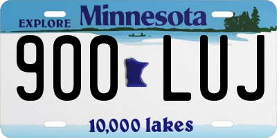 MN license plate 900LUJ
