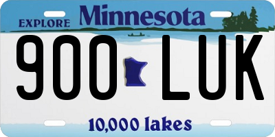 MN license plate 900LUK