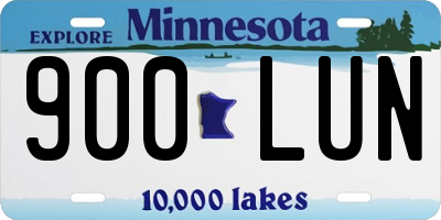 MN license plate 900LUN