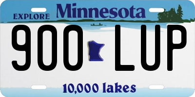 MN license plate 900LUP