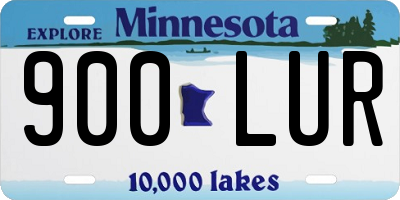 MN license plate 900LUR