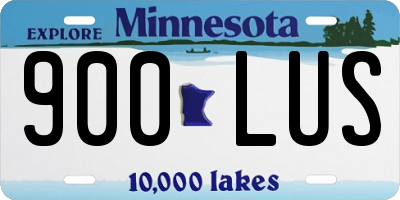 MN license plate 900LUS