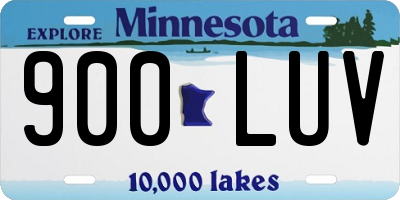 MN license plate 900LUV