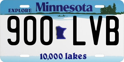 MN license plate 900LVB