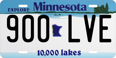 MN license plate 900LVE