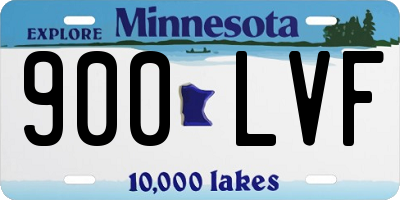MN license plate 900LVF