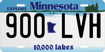 MN license plate 900LVH