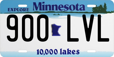 MN license plate 900LVL
