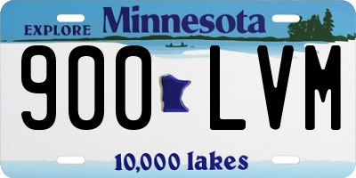 MN license plate 900LVM