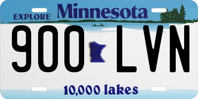 MN license plate 900LVN
