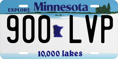 MN license plate 900LVP