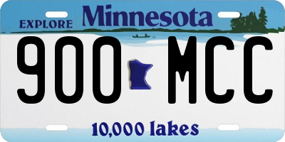 MN license plate 900MCC