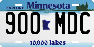 MN license plate 900MDC