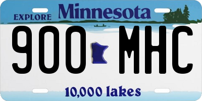 MN license plate 900MHC