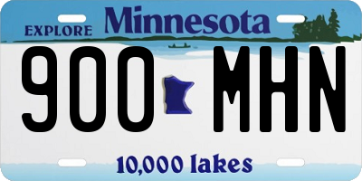 MN license plate 900MHN