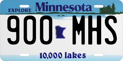 MN license plate 900MHS