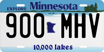 MN license plate 900MHV