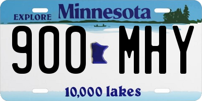 MN license plate 900MHY