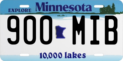MN license plate 900MIB