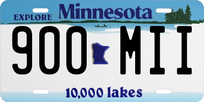 MN license plate 900MII
