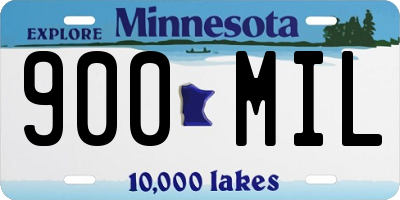 MN license plate 900MIL